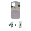 MARSİLYAN™- iPhone 11 Kılıf Akış Yansıma - Şeffaf Pasifik Cam Ekran Koruyucu + Raze Metal Kamera Lens - KI