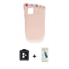 MARSİLYAN™- iPhone 11 Kılıf Akış Yansıma - Şeffaf Pasifik Cam Ekran Koruyucu + PVD Metal Kamera Lens - MI