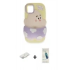 MARSİLYAN™- iPhone 11 Kılıf Akış Yansıma - Şeffaf Pasifik Cam Ekran Koruyucu + Renkli Kamera Lens Koruma Cam - PE