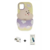 MARSİLYAN™- iPhone 11 Kılıf Akış Yansıma - Şeffaf Pasifik Cam Ekran Koruyucu + Pers Alüminyum Kamera Lens - GD