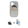 MARSİLYAN™- iPhone 11 Kılıf Akış Yansıma - Şeffaf Royal Nano Ekran Koruyucu + Kamera Lens Koruma Cam - SF