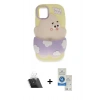 MARSİLYAN™- iPhone 11 Kılıf Akış Yansıma - Şeffaf Royal Nano Ekran Koruyucu + Kamera Lens Koruma Cam - SF