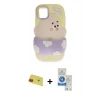 MARSİLYAN™- iPhone 11 Kılıf Akış Yansıma - Şeffaf Royal Nano Ekran Koruyucu + Rainbow Kamera Lens Koruma Cam - KI
