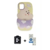 MARSİLYAN™- iPhone 11 Kılıf Akış Yansıma - Şeffaf Royal Nano Ekran Koruyucu + PVD Metal Kamera Lens - MI
