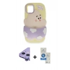 MARSİLYAN™- iPhone 11 Kılıf Akış Yansıma - Şeffaf Royal Nano Ekran Koruyucu + Raze Metal Kamera Lens - MR