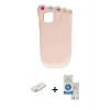 MARSİLYAN™- iPhone 11 Kılıf Akış Yansıma - Şeffaf Royal Nano Ekran Koruyucu + Renkli Kamera Lens Koruma Cam - TU