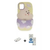MARSİLYAN™- iPhone 11 Kılıf Akış Yansıma - Şeffaf Royal Nano Ekran Koruyucu + Renkli Kamera Lens Koruma Cam - PE