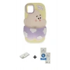 MARSİLYAN™- iPhone 11 Kılıf Akış Yansıma - Şeffaf Royal Nano Ekran Koruyucu + Renkli Kamera Lens Koruma Cam - TU