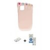 MARSİLYAN™- iPhone 11 Kılıf Akış Yansıma - Şeffaf Royal Nano Ekran Koruyucu + Renkli Kamera Lens Koruma Cam - YL