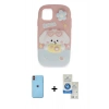 MARSİLYAN™- iPhone 11 Kılıf Akış Yansıma - Şeffaf Royal Nano Ekran Koruyucu + Neon Fosforlu Kamera Lens - TU