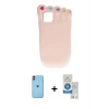 MARSİLYAN™- iPhone 11 Kılıf Akış Yansıma - Şeffaf Royal Nano Ekran Koruyucu + Neon Fosforlu Kamera Lens - TU