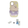 MARSİLYAN™- iPhone 11 Kılıf Akış Yansıma - Şeffaf Royal Nano Ekran Koruyucu + Renkli Kamera Lens Koruma Cam - YL