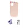 MARSİLYAN™- iPhone 11 Kılıf Akış Yansıma - Şeffaf Uv Polymer Nano Ekran Koruyucu + Mor Raze Metal Kamera Lens