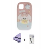 MARSİLYAN™- iPhone 11 Kılıf Akış Yansıma - Şeffaf Uv Polymer Nano Ekran Koruyucu + Mor Raze Metal Kamera Lens