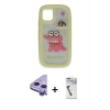 MARSİLYAN™- iPhone 11 Kılıf Akış Yansıma - Şeffaf Uv Polymer Nano Ekran Koruyucu + Mor Raze Metal Kamera Lens