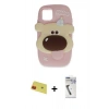 MARSİLYAN™- iPhone 11 Kılıf Akış Yansıma - Şeffaf Uv Polymer Nano Ekran Koruyucu + Rainbow Kamera Lens Koruma Cam - KI