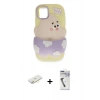 MARSİLYAN™- iPhone 11 Kılıf Akış Yansıma - Şeffaf Uv Polymer Nano Ekran Koruyucu + Renkli Kamera Lens Koruma Cam - SI