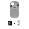 MARSİLYAN™- iPhone 11 Kılıf Akış Yansıma - Şeffaf Uv Polymer Nano Ekran Koruyucu + PVD Metal Kamera Lens - TU