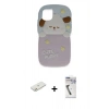 MARSİLYAN™- iPhone 11 Kılıf Akış Yansıma - Şeffaf Uv Polymer Nano Ekran Koruyucu + Turuncu Renkli Kamera Lens Koruma Cam