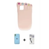 MARSİLYAN™- iPhone 11 Kılıf Akış Yansıma - Şeffaf Uv Polymer Nano Ekran Koruyucu + Neon Fosforlu Kamera Lens - YL