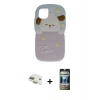 MARSİLYAN™- iPhone 11 Kılıf Akış Yansıma - Siyah 34D Hayalet Izgaralı Cam + Pers Alüminyum Kamera Lens - GD