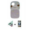 MARSİLYAN™- iPhone 11 Kılıf Akış Yansıma - Siyah 34D Hayalet Izgaralı Cam + Raze Metal Kamera Lens - KI