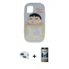 MARSİLYAN™- iPhone 11 Kılıf Akış Yansıma - Siyah 34D Hayalet Izgaralı Cam + Pers Alüminyum Kamera Lens - LT
