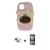 MARSİLYAN™- iPhone 11 Kılıf Akış Yansıma - Siyah 34D Hayalet Izgaralı Cam + Pers Alüminyum Kamera Lens - LT