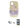 MARSİLYAN™- iPhone 11 Kılıf Akış Yansıma - Siyah 34D Hayalet Izgaralı Cam + Pers Alüminyum Kamera Lens - LT