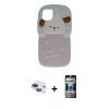 MARSİLYAN™- iPhone 11 Kılıf Akış Yansıma - Siyah 34D Hayalet Izgaralı Cam + Pers Alüminyum Kamera Lens - LT