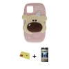 MARSİLYAN™- iPhone 11 Kılıf Akış Yansıma - Siyah 34D Hayalet Izgaralı Cam + Rainbow Kamera Lens Koruma Cam - KI