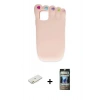 MARSİLYAN™- iPhone 11 Kılıf Akış Yansıma - Siyah 34D Hayalet Izgaralı Cam + Renkli Kamera Lens Koruma Cam - TU