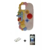 MARSİLYAN™- iPhone 11 Kılıf Akış Yansıma - Siyah 34D Hayalet Izgaralı Cam + Renkli Kamera Lens Koruma Cam - TU
