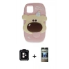 MARSİLYAN™- iPhone 11 Kılıf Akış Yansıma - Siyah 34D Hayalet Izgaralı Cam + PVD Metal Kamera Lens - TU