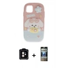 MARSİLYAN™- iPhone 11 Kılıf Akış Yansıma - Siyah 34D Hayalet Izgaralı Cam + PVD Metal Kamera Lens - TU
