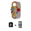 MARSİLYAN™- iPhone 11 Kılıf Akış Yansıma - Siyah 34D Hayalet Izgaralı Cam + PVD Metal Kamera Lens - TU