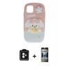 MARSİLYAN™- iPhone 11 Kılıf Akış Yansıma - Siyah 34D Hayalet Izgaralı Cam + PVD Metal Kamera Lens - YL