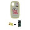 MARSİLYAN™- iPhone 11 Kılıf Akış Yansıma - Siyah 360 Mat Full Body Arka Koruyucu + Rainbow Kamera Lens Koruma Cam - KI