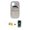 MARSİLYAN™- iPhone 11 Kılıf Akış Yansıma - Siyah 360 Mat Full Body Arka Koruyucu + Rainbow Kamera Lens Koruma Cam - KI