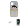 MARSİLYAN™- iPhone 11 Kılıf Akış Yansıma - Siyah 360 Mat Full Body Arka Koruyucu + Renkli Kamera Lens Koruma Cam - SI