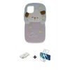 MARSİLYAN™- iPhone 11 Kılıf Akış Yansıma - Siyah 3D Antistatik Cam Ekran Koruyucu + Renkli Kamera Lens Koruma Cam - SI