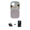 MARSİLYAN™- iPhone 11 Kılıf Akış Yansıma - Siyah 3D Antistatik Hayalet Cam Ekran Koruyucu + Kamera Lens Koruma Cam - SF