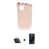 MARSİLYAN™- iPhone 11 Kılıf Akış Yansıma - Siyah 3D Antistatik Hayalet Cam Ekran Koruyucu + Şeffaf Kamera Lens Koruma Cam