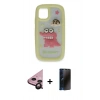 MARSİLYAN™- iPhone 11 Kılıf Akış Yansıma - Siyah 3D Antistatik Hayalet Cam Ekran Koruyucu + Raze Metal Kamera Lens - SH