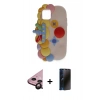 MARSİLYAN™- iPhone 11 Kılıf Akış Yansıma - Siyah 3D Antistatik Hayalet Cam Ekran Koruyucu + Raze Metal Kamera Lens - SH