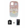 MARSİLYAN™- iPhone 11 Kılıf Akış Yansıma - Siyah 3D Antistatik Hayalet Cam Ekran Koruyucu + PVD Metal Kamera Lens - TU
