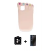 MARSİLYAN™- iPhone 11 Kılıf Akış Yansıma - Siyah 3D Antistatik Hayalet Cam Ekran Koruyucu + PVD Metal Kamera Lens - TU