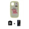 MARSİLYAN™- iPhone 11 Kılıf Akış Yansıma - Siyah 3D Antistatik Hayalet Cam Ekran Koruyucu + PVD Metal Kamera Lens - TU