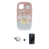 MARSİLYAN™- iPhone 11 Kılıf Akış Yansıma - Siyah 3D Antistatik Hayalet Cam Ekran Koruyucu + Pers Alüminyum Kamera Lens - YL