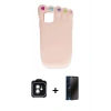MARSİLYAN™- iPhone 11 Kılıf Akış Yansıma - Siyah 3D Antistatik Hayalet Cam Ekran Koruyucu + PVD Metal Kamera Lens - YL